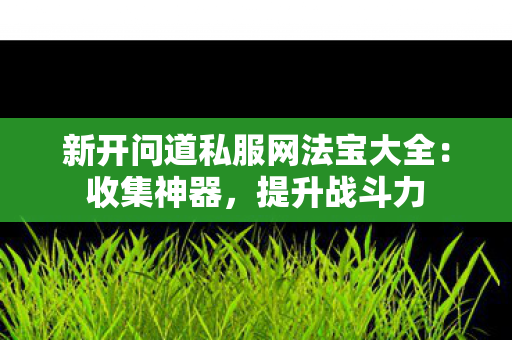 新开问道私服网法宝大全：收集神器，提升战斗力